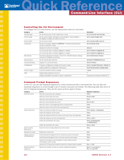 CLI - Juniper Networks