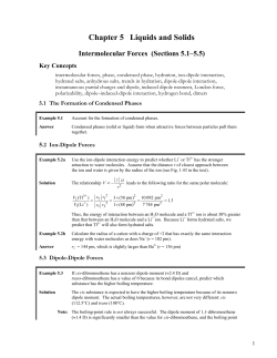 Chapter 5 - Liquids and Solids