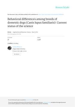 Behavioral differences among breeds of domestic dogs (Canis lupus