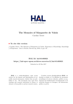 The Memoirs of Marguerite de Valois - HAL UPEC