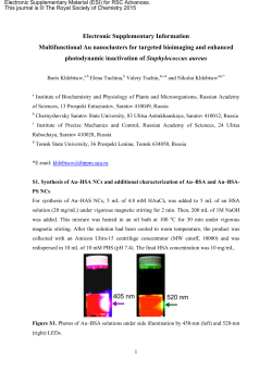 Electronic Supplementary Information Multifunctional Au