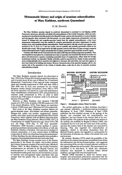 Metasomatic history and origin of uranium