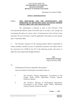 1 NO.F.2(4)-B.S/2000-1146 GOVERNMENT OF PAKISTAN