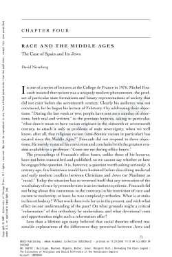 Race and the Middle Ages: the Case of Spain and its Jews