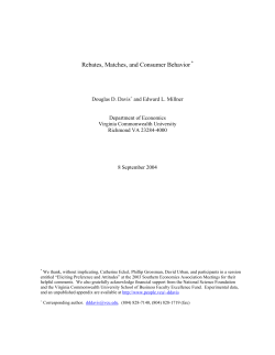 Rebates, Matches, and Consumer Behavior