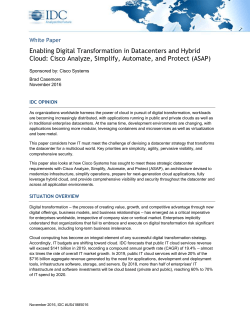 Cisco Analyze, Simplify, Automate, and Protect (ASAP)