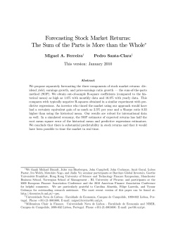 Forecasting Stock Market Returns: The Sum of the Parts is