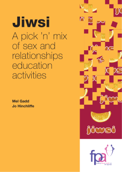 A pick `n` mix of sex and relationships education activities