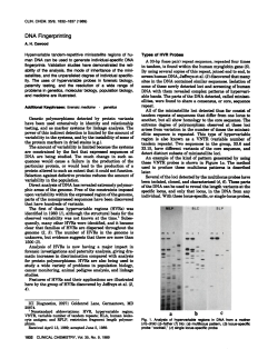 a b DNA Fingerprinting