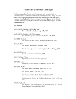 Bronte Catalogue - Bradford Council