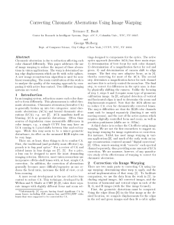 Correcting Chromatic Aberrations Using Image Warping