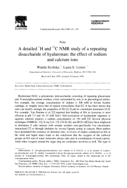 A detailed and NMR study of a repeating disaccharide of hyaluronan