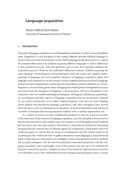 Language acquisition