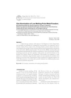Gas Atomization of Low Melting