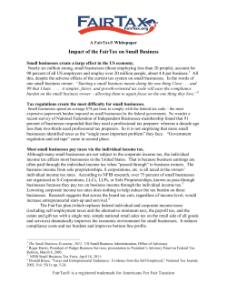 Impact of the FairTax on Small Business