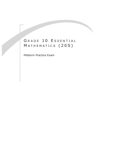 Midterm Practice Exam