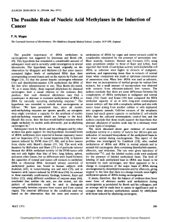 The Possible Role of Nucleic Acid Methylases in