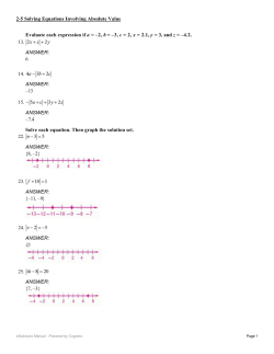 Evaluate each expression if a = &ndash;2, b = &ndash;3, c = 2, x = 2.1, y = 3, and z