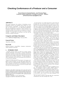Checking Conformance of a Producer and a Consumer