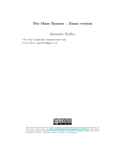 The Maze Runner &ndash; Zumo version Alexander Kirillov
