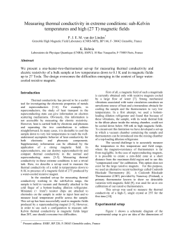Measuring thermal conductivity in extreme conditions: sub
