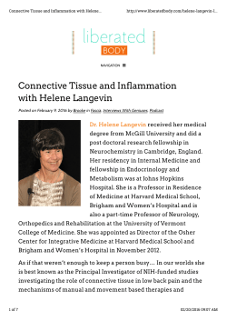 Connective Tissue and Inflammation with Helene Langevin