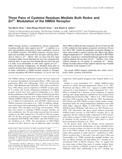 Three Pairs of Cysteine Residues Mediate Both Redox and Zn2+