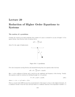 Lecture 29 Reduction of Higher Order Equations to Systems