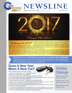 newsline - Upstate Federal Credit Union
