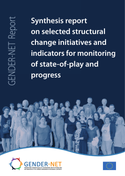Synthesis report on selected structural change - Gender-NET