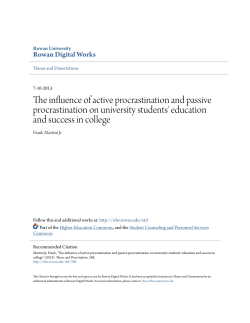 The influence of active procrastination and passive procrastination