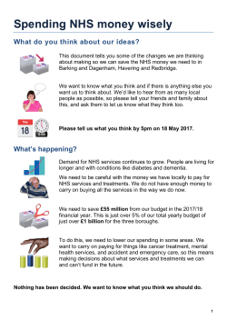 Spending NHS money wisely