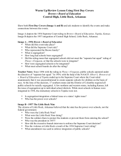 Brown v Board - California 3 Rs Project