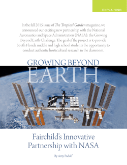 Growing Beyond Earth - Fairchild Tropical Botanic Garden