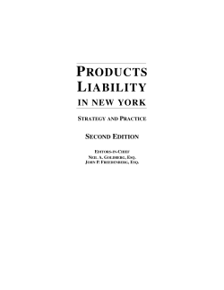 Products Liability TOC-Vol-One.fm