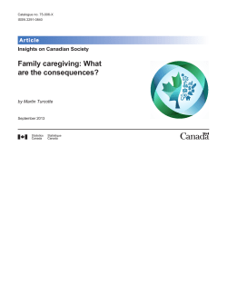 Family caregiving: What are the consequences?