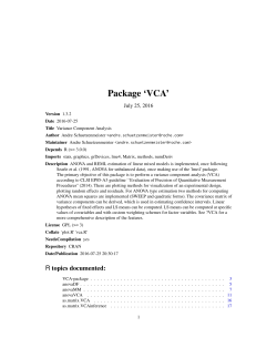 Package `VCA`