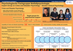 Crisis and disaster intervention chain