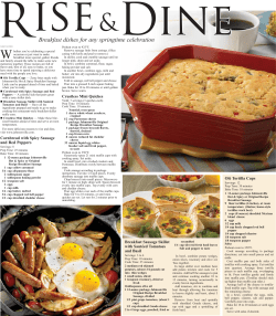 Breakfast dishes for any springtime celebration