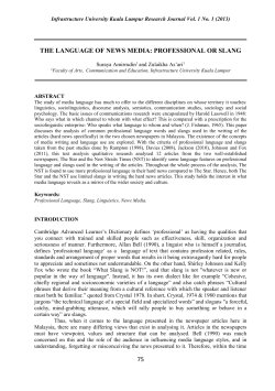 75 the language of news media: professional or slang