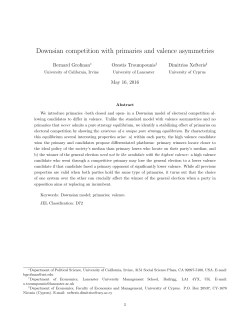 Downsian competition with primaries and valence asymmetries