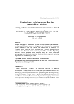 Genetic diseases and other unusual disorders presented in art