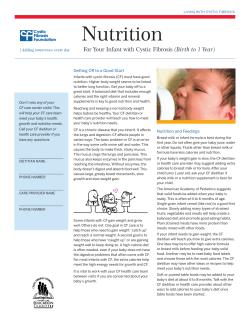 Nutrition - CF Foundation
