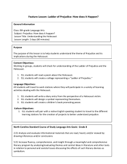Feature Lesson: Ladder of Prejudice: How does it