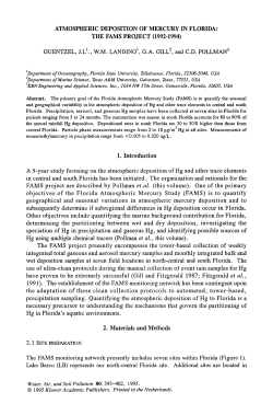Atmospheric Hg deposition in FL