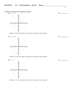 MATH 60 3.4 - 3.6 Worksheet