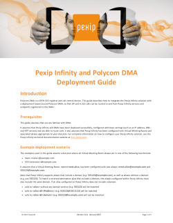 Pexip Infinity and Polycom DMA Deployment Guide