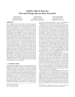 Non-Representative Surveys