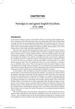 Nostalgia and English Socialism
