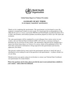 glossary of key terms - World Health Organization